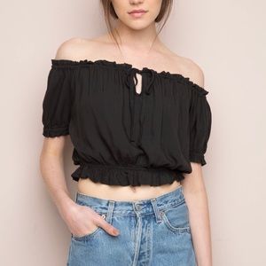 BRANDY MELVILLE - EZRA TOP IN BLACK